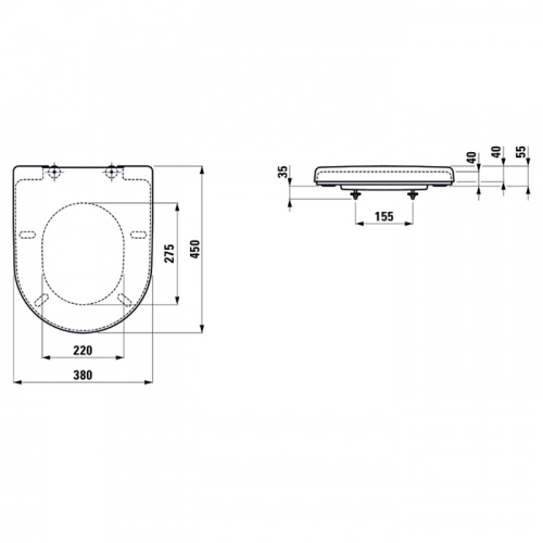 картинка LAUFEN Pro New Сиденье Special съемное, для 82095.6/9, 82096.0/4-6, 82295.2/6, 82595.1/2, цвет белый/микролифт от магазина Сантехстрой