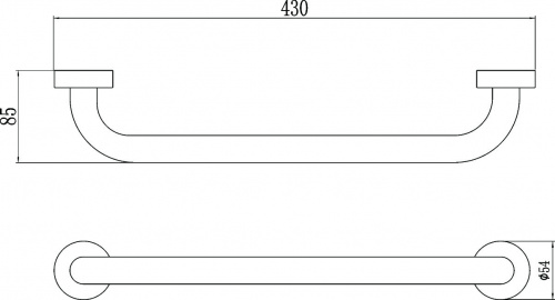 картинка Поручень Savol (S-010040) 40 см от магазина Сантехстрой