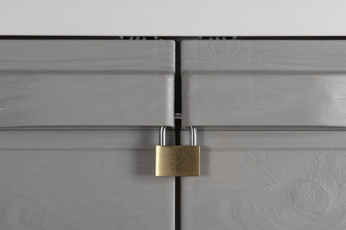 картинка Toomax, Италия Уличная тумба TOOMAX 2х дверная глубокая WOODY'S XL (2 полки), светло-серый от магазина Сантехстрой