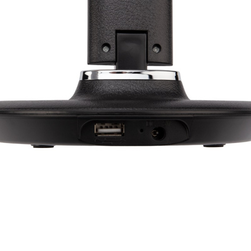 картинка Светильник настольный REXANT Status LED,  USB-зарядка устройств,  2700-6500 К,  диммирование,  220 В,  эффект тиснения под кожу от магазина Сантехстрой