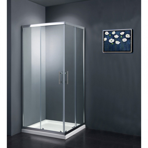 картинка Душевой уголок 80х80 см Black & White Stellar Wind 1028080 прозрачное от магазина Сантехстрой