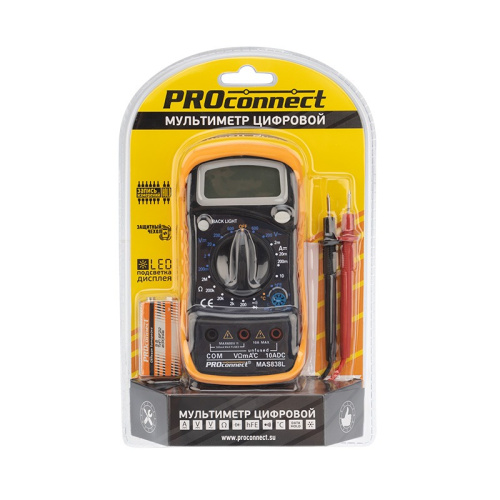 картинка Портативный мультиметр MAS838L (DT858L) PROconnect от магазина Сантехстрой