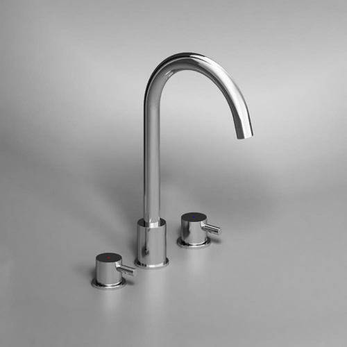 картинка 360200000 Scandinavian Pure Смеситель для умывальника, встраиваемый в столешницу, трёхсекционный, хр от магазина Сантехстрой