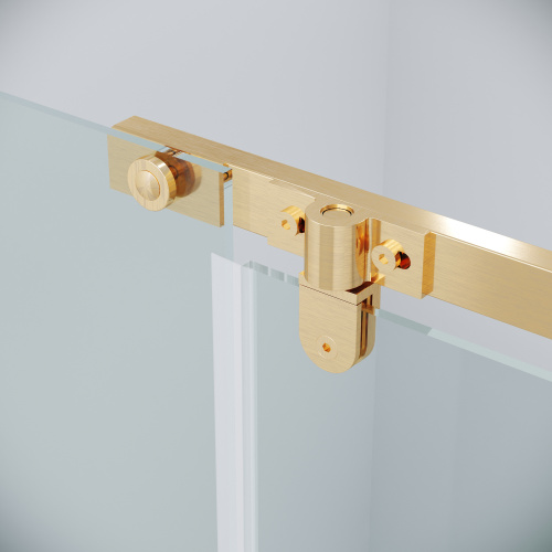 картинка Боковая стенка Grossman Pragma 200.K33.03.90.32.00 (90х195) золото сатин,стекло прозрачное, 1 место от магазина Сантехстрой