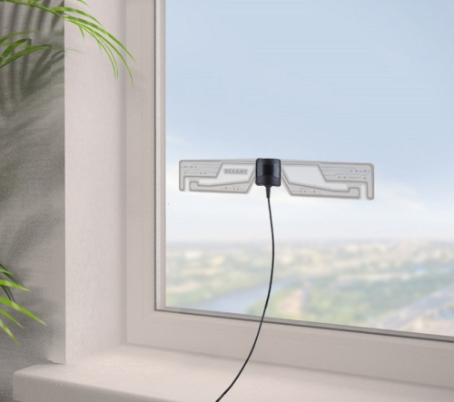 картинка Антенна комнатная «Активная» для цифрового телевидения DVB-T2, Ag-705 REXANT от магазина Сантехстрой