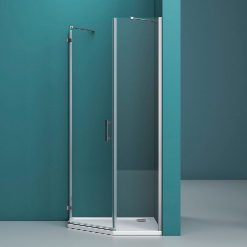 картинка Душевой уголок BelBagno Kraft 100х100 KRAFT-P-1-100-C-Cr-L профиль Хром стекло прозрачное от магазина Сантехстрой