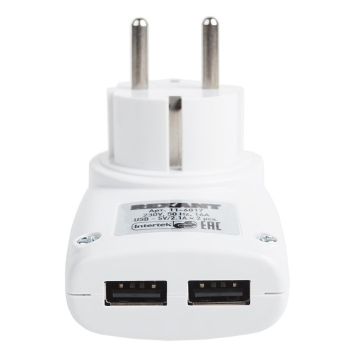 картинка Адаптер питания 220В + 2 USB REXANT RX-17 от магазина Сантехстрой