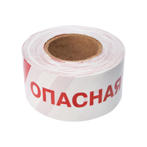картинка Лента оградительная «Опасная зона» 75 мм х 250 м REXANT,  цвет белый/красный от магазина Сантехстрой