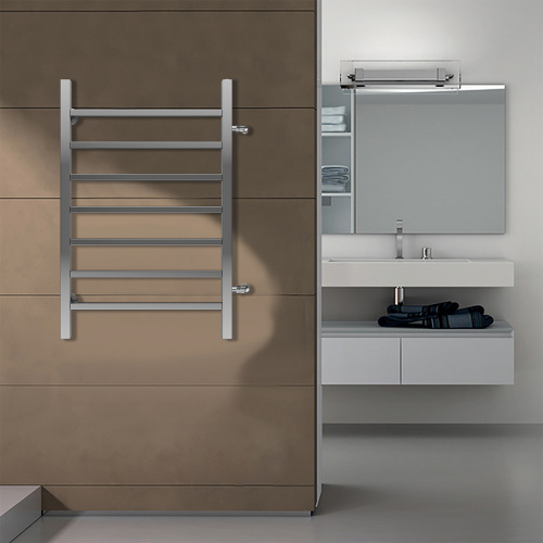 картинка Полотенцесушитель водяной AZARIO ANCONA 500/800 квадрат, 7 секций, боковое подключение, 3/4", хром (AZ71558) от магазина Сантехстрой