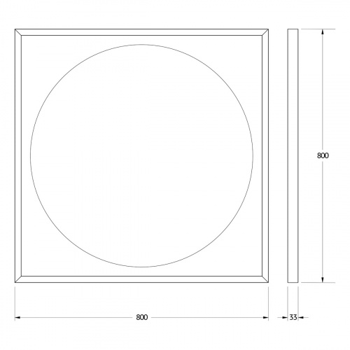 картинка Зеркало с LED-подсветкой настенное ECLIPSE DEFESTO 80x80 см, DF 2228 от магазина Сантехстрой