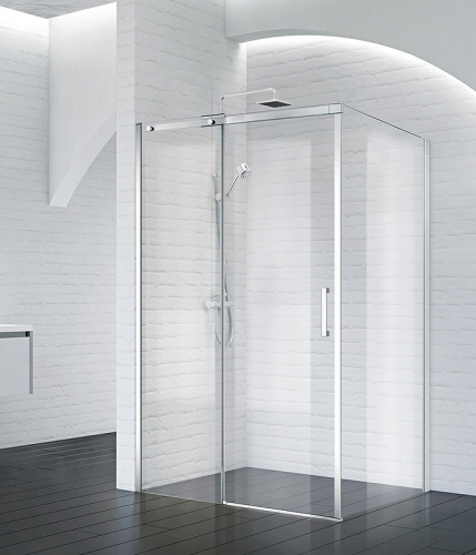 картинка Душевой уголок BelBagno Acqua 150х80 ACQUA-AH-1-150/80-C-Cr профиль Хром стекло прозрачное от магазина Сантехстрой