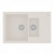 картинка Кухонная мойка Lemark RAMZA 760 врезная прямоугольная с доп.чашей и крылом из кварцгранита цвет: Жасмин  (9910040) от магазина Сантехстрой