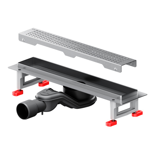 картинка W01SC-P11-040-01SB MasterFlow Трап для душа линейный универс затвор Cut Gradient 40см цвет сталь мат от магазина Сантехстрой