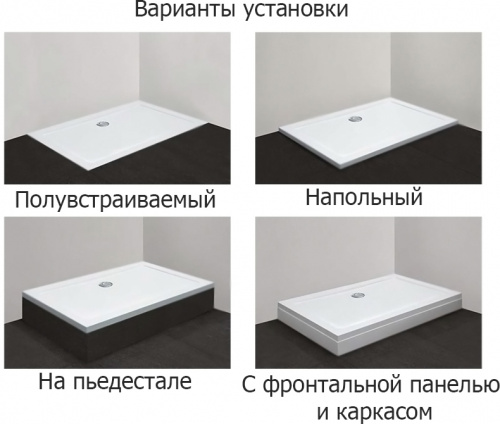 картинка Поддон из стеклокомпозита Cezares Tray M AH 180x90x4 Белый от магазина Сантехстрой