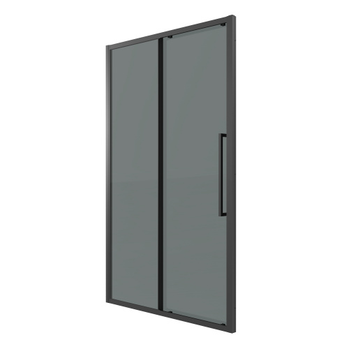 картинка Дверь в нишу Grossman Cosmo 100.K33.02.100.21.10 (100х195) черный матовый,стекло тонированное,раздвижная, 1 место от магазина Сантехстрой