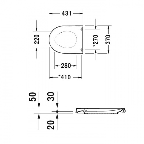 картинка Duravit Starck 3 Сиденье для унитаза с микролифтом  (Soft Close), цвет: белый, петли нержавеющая сталь (СПЕЦЦЕНА) от магазина Сантехстрой