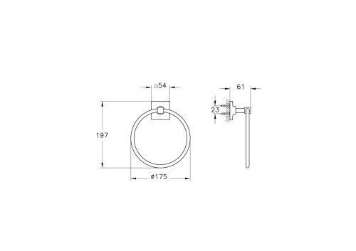 картинка Держатель для полотенец в ванную VitrA Root A44802 хром нержавеющая сталь от магазина Сантехстрой