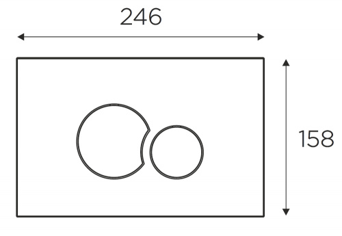 картинка Кнопка смыва IDROSPANIA BELEN 24.6хх15.8 для инсталляции, пластик, цвет Белый матовый (30366) от магазина Сантехстрой