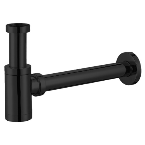 картинка Сифон для раковины AZARIO G 1 1/4, без выпуска, цилиндр, латунь, черный (AZ-108-BL) от магазина Сантехстрой