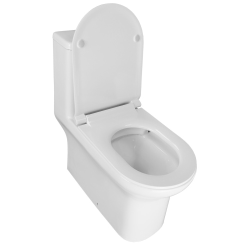 картинка Унитаз-моноблок Creo Ceramique ONE 358х720х760 безободковый, в комплекте с быстросъемным сиденьем микролифт (ON0103) от магазина Сантехстрой