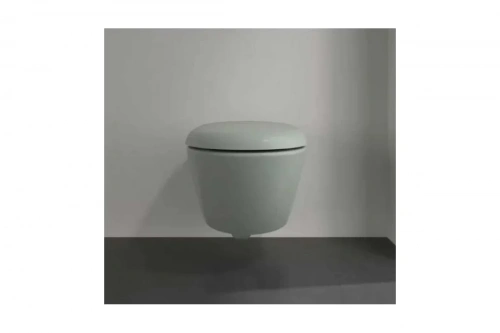 картинка Унитаз подвесной Villeroy & Boch Antao 370x560 мм, CeramicPlus, цвет Morning Green 4674 T0 R8 00337432 от магазина Сантехстрой