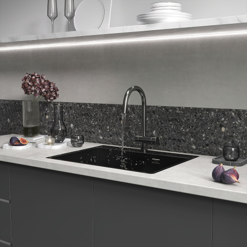 картинка Кухонная мойка Reflexion Iseo RX2265BL оружейная сталь от магазина Сантехстрой