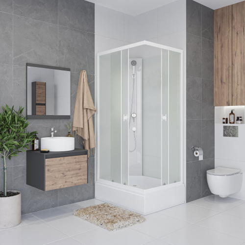 картинка Душ.каб. Niagara Promo P110/80/26Q/MT/BK (1100х800х2000) 4 места от магазина Сантехстрой