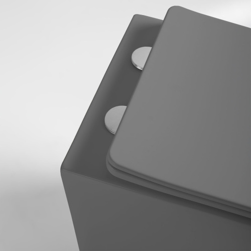 картинка Унитаз подвесной Globo VT1-14SMA безободковый, ультратонкое сиденье soft-close, антрацит матовый от магазина Сантехстрой