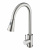 картинка Orange Steel M99-120st смеситель для кухни с вытяжным изивом, сталь от магазина Сантехстрой
