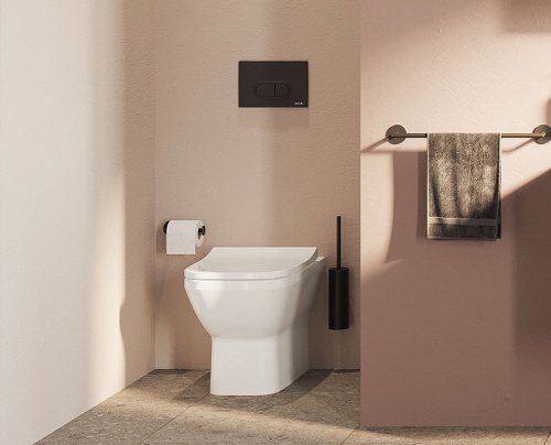 картинка Клавиша смыва Vitra Loop O 740-0511 Черная матовая от магазина Сантехстрой