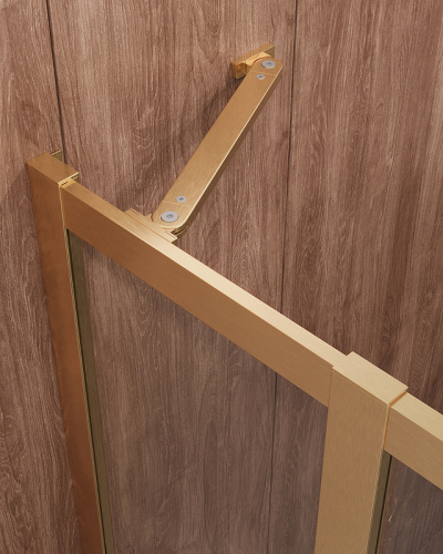 картинка Душевой уголок Cezares Molveno 130x130 MOLVENO-R-22-100+30-C-BORO-IV профиль Брашированное золото стекло прозрачное от магазина Сантехстрой
