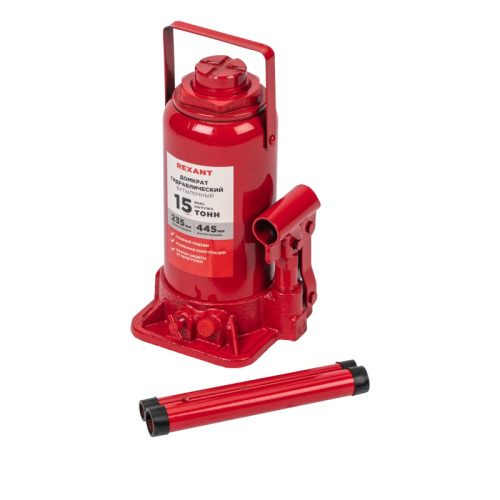 картинка Домкрат гидравлический бутылочный 15т REXANT от магазина Сантехстрой
