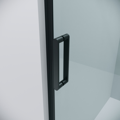 картинка Душевое ограждение Grossman Classic 100.K33.04.110.21.00-200.K33.04.80.21.00 (110х80х195) раздвижная,черный матовый,стекло прозрачное,2 места от магазина Сантехстрой