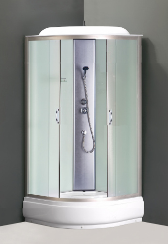 картинка Душевая кабина LORANTO CS-6610-25 F 100х100х215 матовое стекло 4 мм, поддон 25 см от магазина Сантехстрой