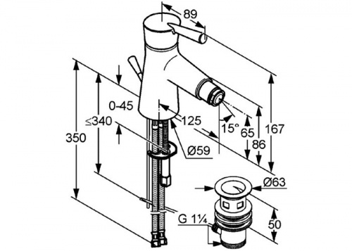 фото смеситель для биде kludi kido 39215 0575