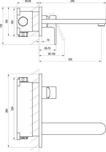 картинка Смеситель для умывальника Ravak CR 019.20BL.O1, чёрный X070430 от магазина Сантехстрой