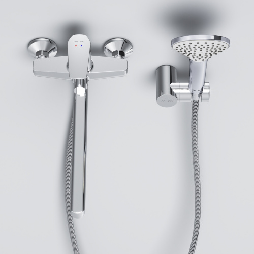 фото f90a95000 gem, смеситель д/ванны/душа, излив 320 мм, душевой набор, хром, шт.