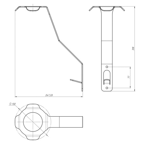 картинка Держатель для шлемов и экипировки,  настенный,  черный REXANT от магазина Сантехстрой