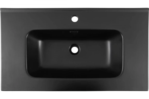 картинка Раковина-столешница Aquanet Flat 80 черный матовый 00329255 от магазина Сантехстрой
