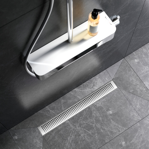 картинка W01SC-P11-060-01SB MasterFlow Трап для душа линейный универс затвор Cut Gradient 60см цвет сталь мат от магазина Сантехстрой