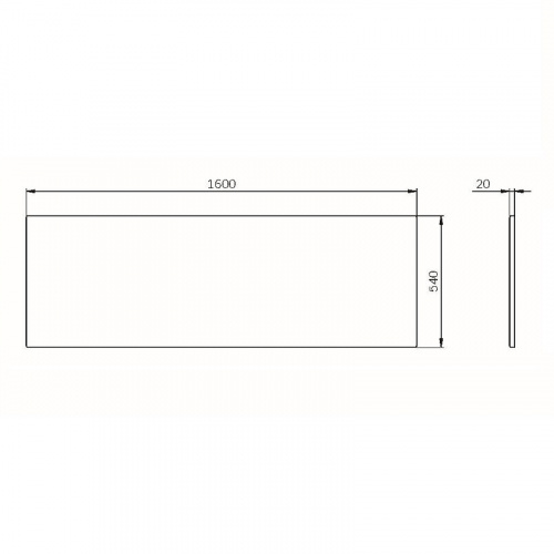 картинка W84A-160-070W-P Func панель фронтальная для ванны 160х70 от магазина Сантехстрой