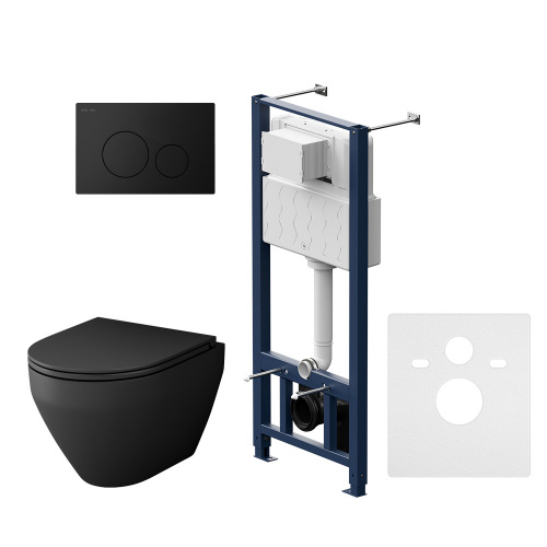 картинка IS49038.701700MB Инсталляция с клав Pro L чёрн матовый с подвес унит Spirit V2.0 FlashClean черн мат от магазина Сантехстрой