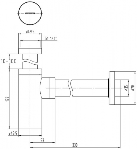 картинка Сифон для раковины Allen Brau Priority 5.31025-BN Никель брашированный от магазина Сантехстрой
