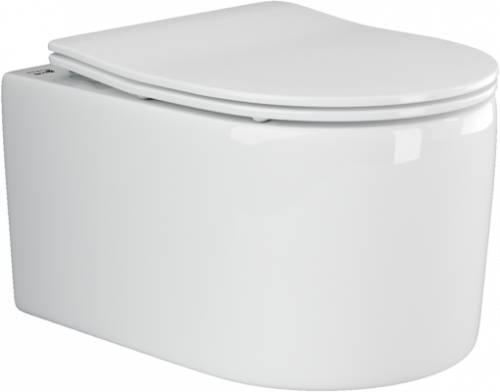 картинка CN3003 Подвесной унитаз MOMENTS Rimless, с крепежом, с сиденьем-крышкой с микролифтом от магазина Сантехстрой