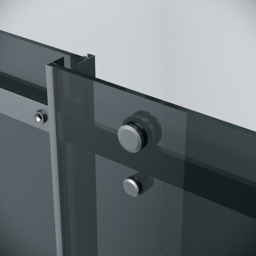 картинка Дверь в нишу 100.K33.04.130.21.10 Classic (130*195)  черный матовый, стекло тонированное, 1 место от магазина Сантехстрой