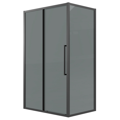 картинка Боковая стенка Grossman Cosmo 200.K33.02.80.21.10 (80х195) черный матовый,стекло тонированное, 1 место от магазина Сантехстрой