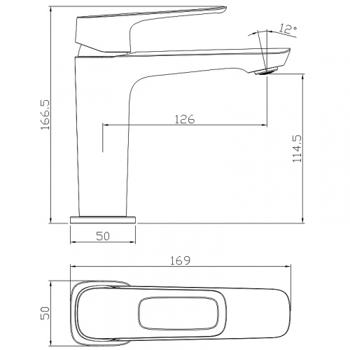 картинка Смеситель для раковины Rossinka (RS46-11) от магазина Сантехстрой
