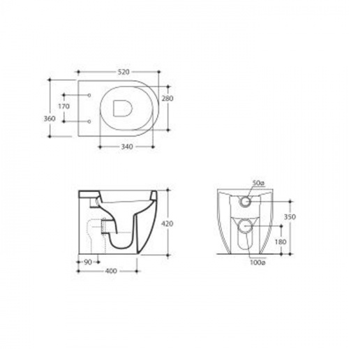 картинка KERASAN бачок напольный UNICA, белый, с механизмом слива GEBERITхром от магазина Сантехстрой