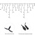 картинка Гирлянда Айсикл (бахрома) светодиодный,  4,0 х 0,6 м,  черный провод КАУЧУК,  230 В,  диоды синие,  128 LED NEON-NIGHT от магазина Сантехстрой