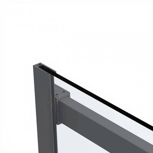 картинка Душевая дверь Como Soft VDS-1CS110CLGM, 1100, вороненая сталь, стекло прозрачное от магазина Сантехстрой